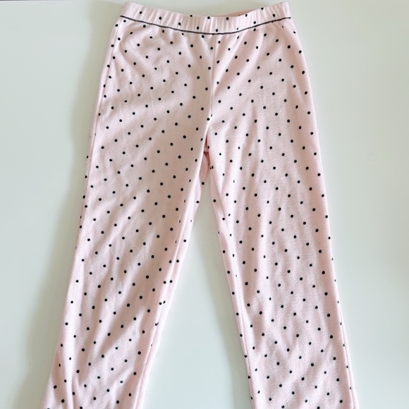 Anne Klein Fleece Pink Polka Dot PJ Set - Size S - Picture 5 of 5